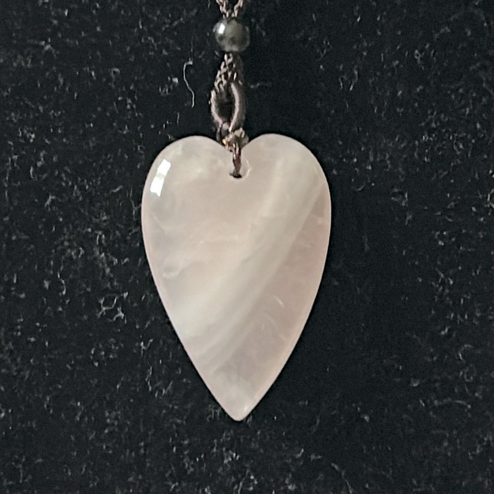 Rose Quartz heart necklace